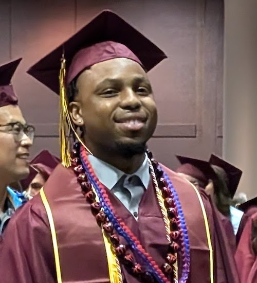 young man in grad cap 