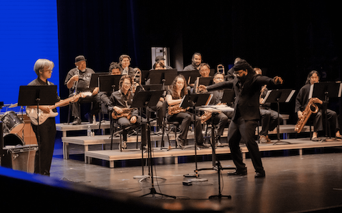 band playing on stage