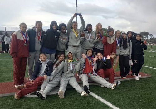 young women athletes in a group